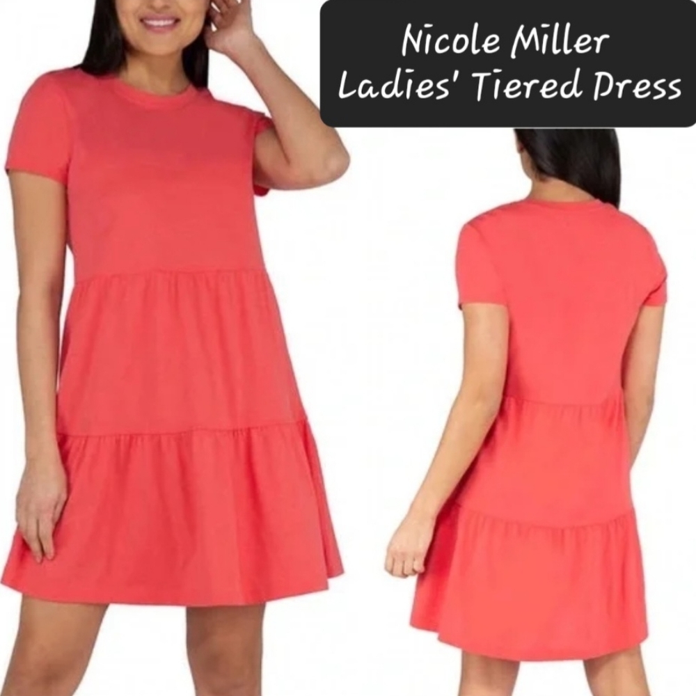 Nicole Miller Ladies' Tiered Dress, Pink